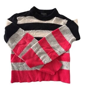 Rag & Bone New York 100% Cashmere Awikka Sweater-  Pink Grey Cream Women